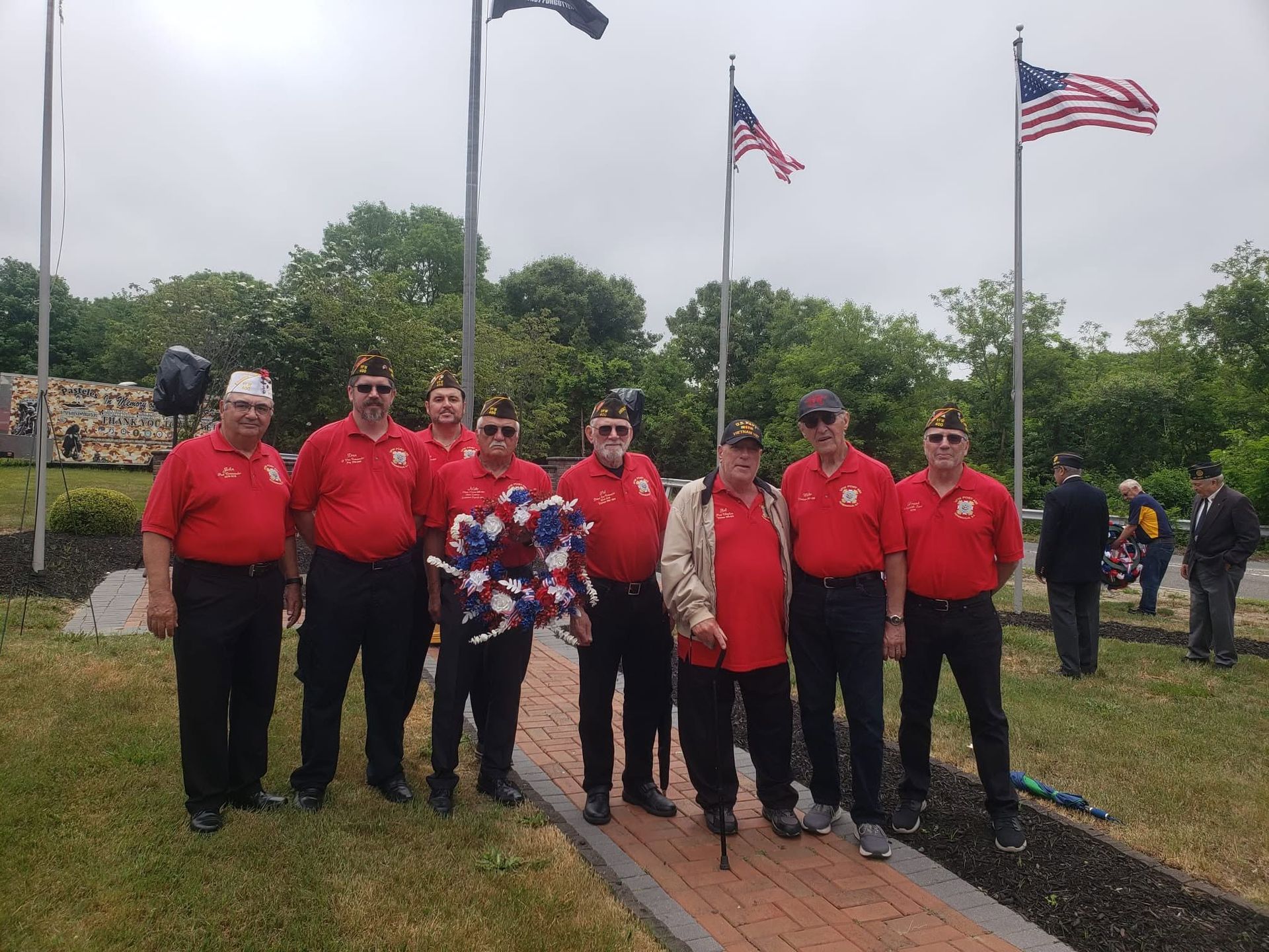 Post 400 members at a Memorial Day ceremony